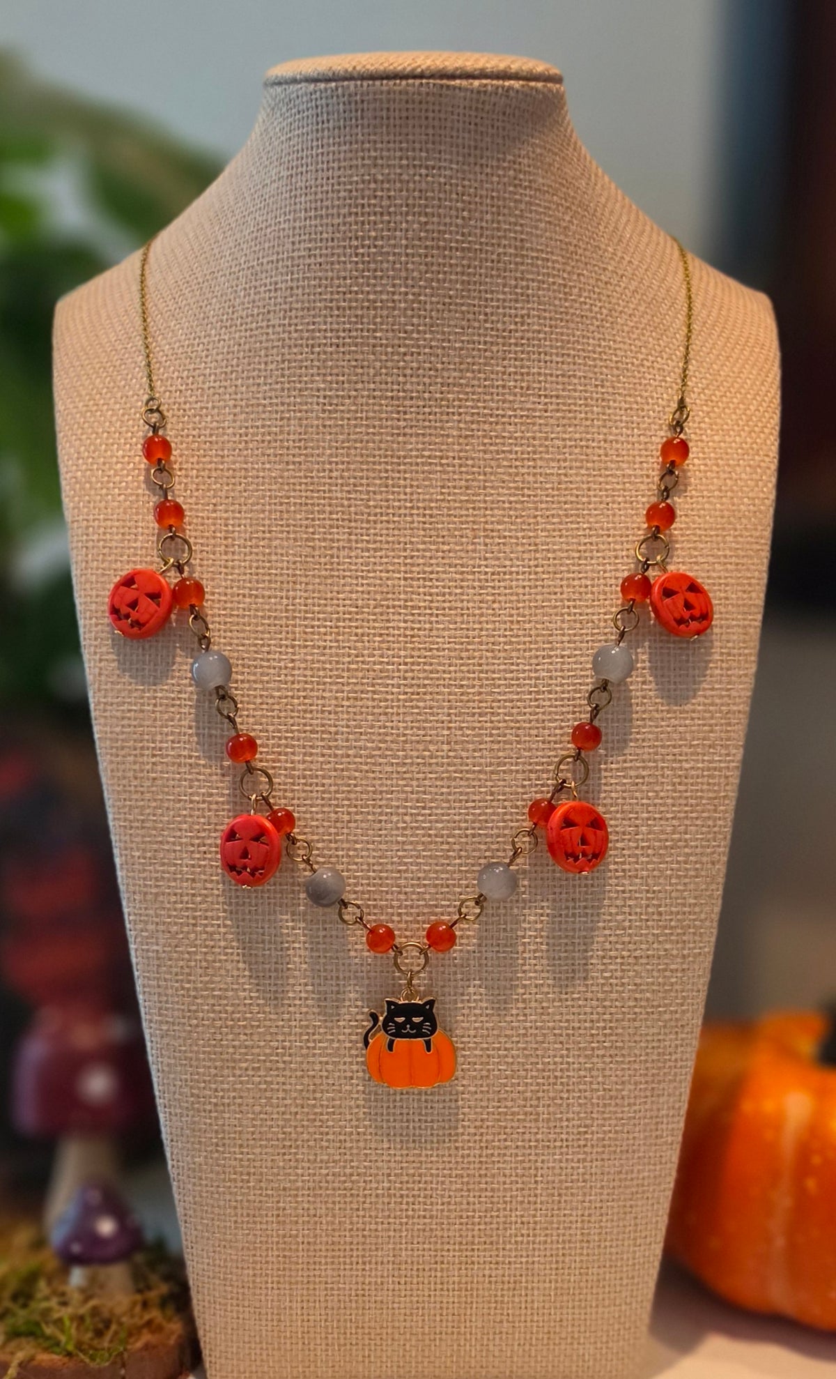 Midnight Pumpkin Magic Necklace
