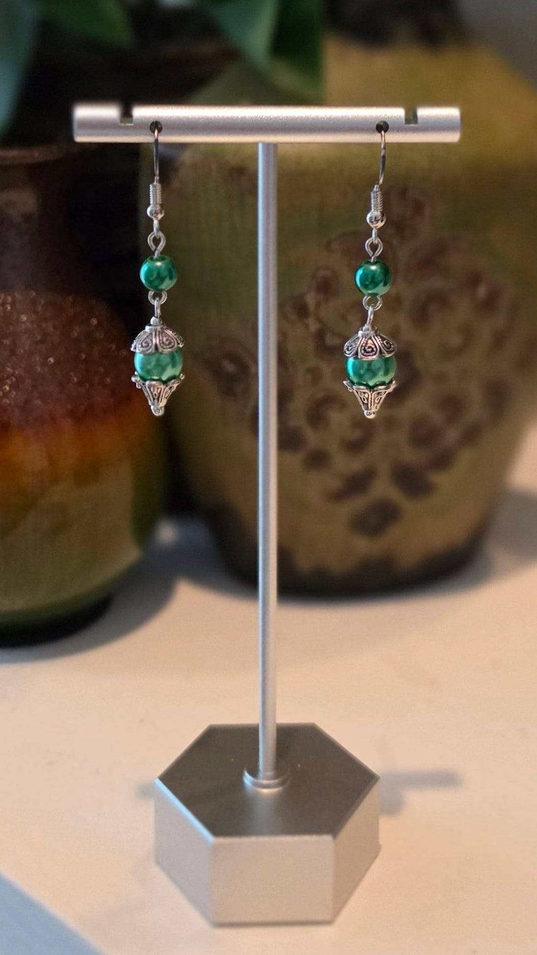 Royal Beaded Dangle Earrings
