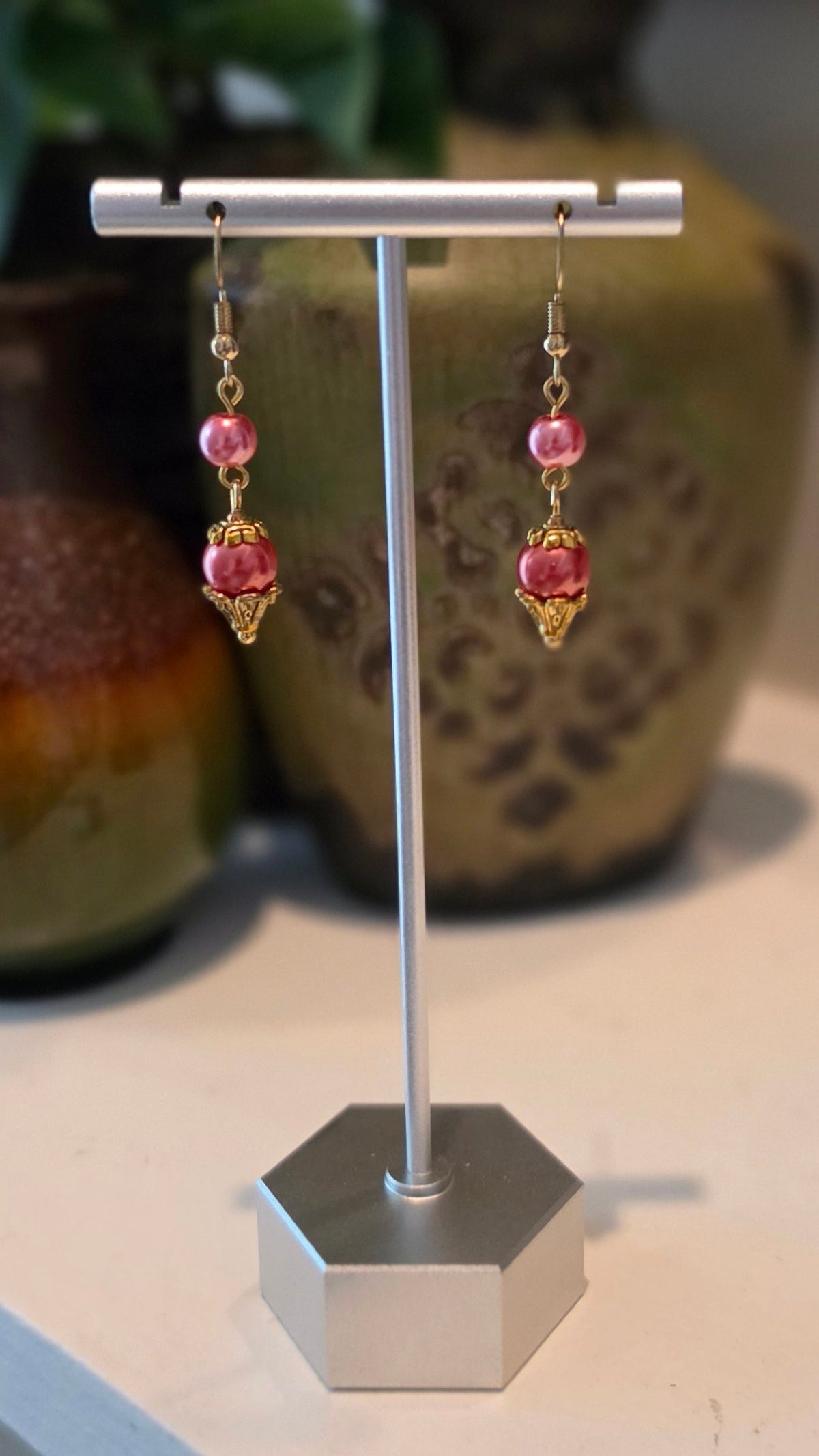Royal Beaded Dangle Earrings